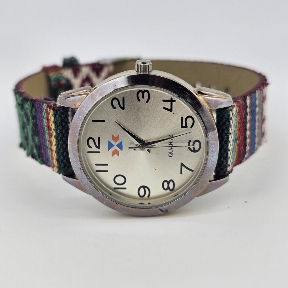 Canyon Sky Women Watch 32MM Gray Dial Multicolor‎ Faux Leather Bands New Battery